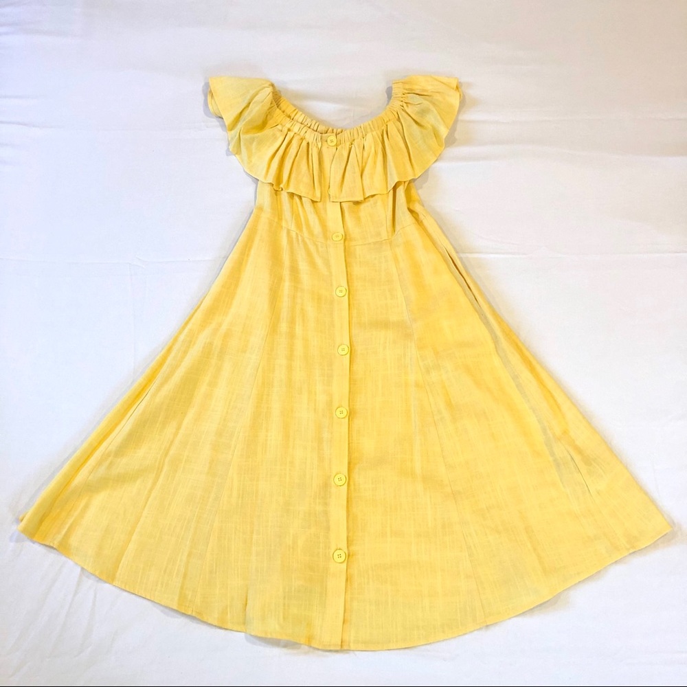 Forever 21 Yellow Off Shoulder Dress